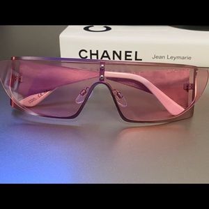 Pink Rectangle Baddie Sunglasses